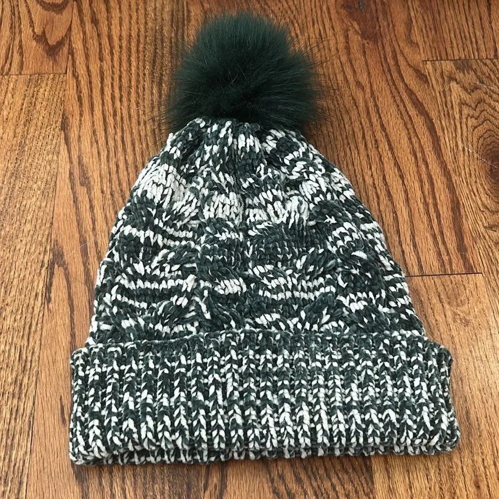 Torrid green marbled beanie hat